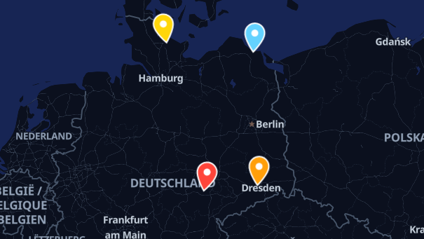 Map of company locations