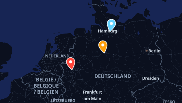 Map of company locations