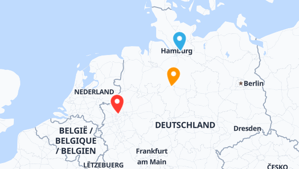 Map of company locations