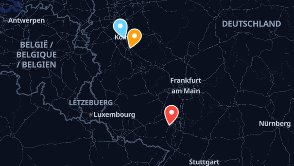Map of company locations