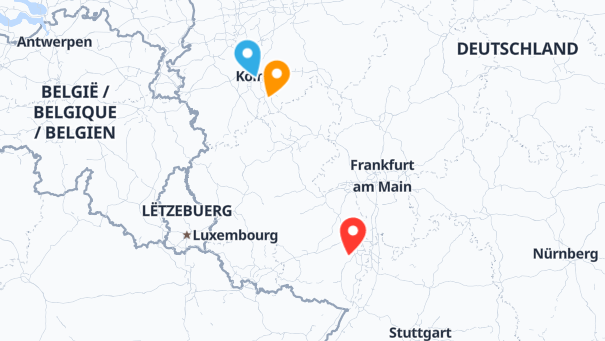 Map of company locations