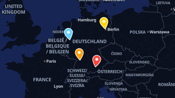 Map of company locations