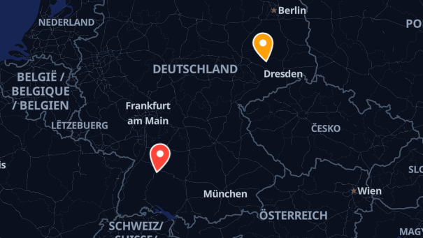 Map of company locations