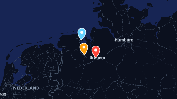 Map of company locations