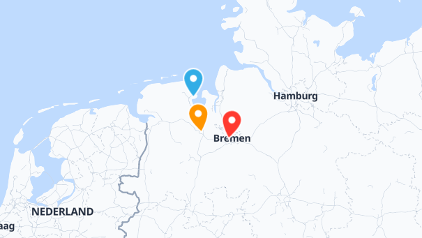 Map of company locations