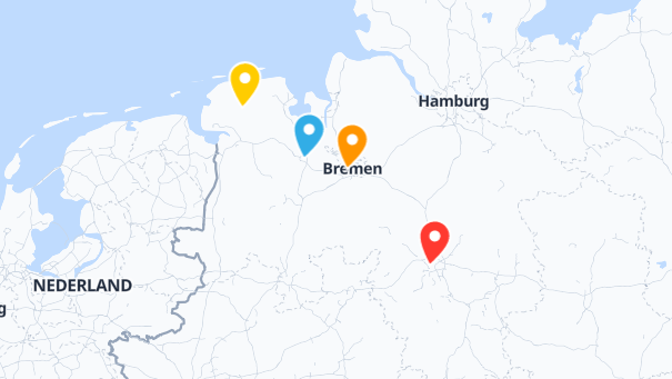 Map of company locations