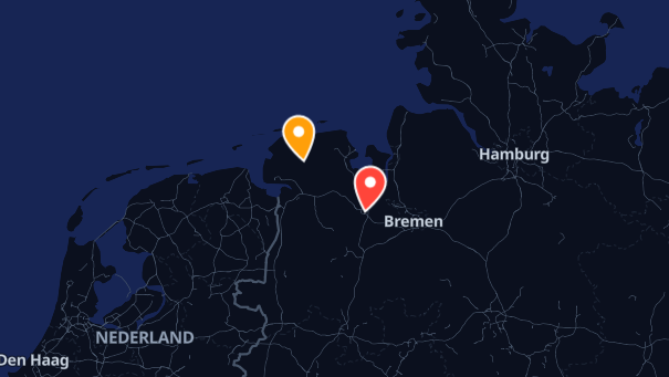 Map of company locations