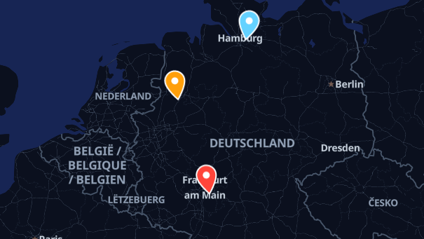 Map of company locations