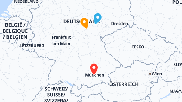 Map of company locations