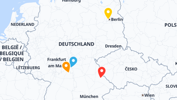 Map of company locations