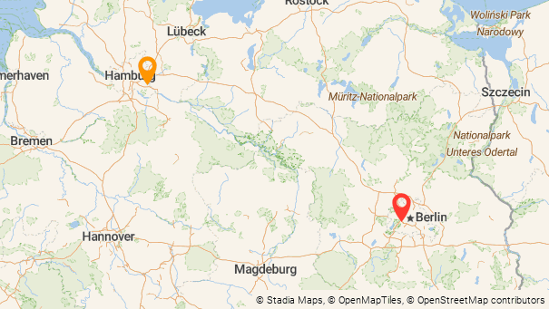 Map of company locations