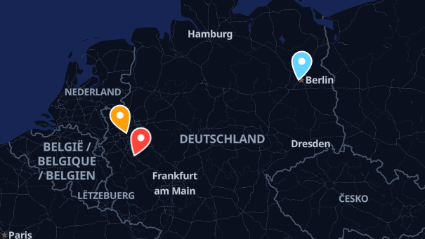 Map of company locations