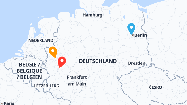 Map of company locations