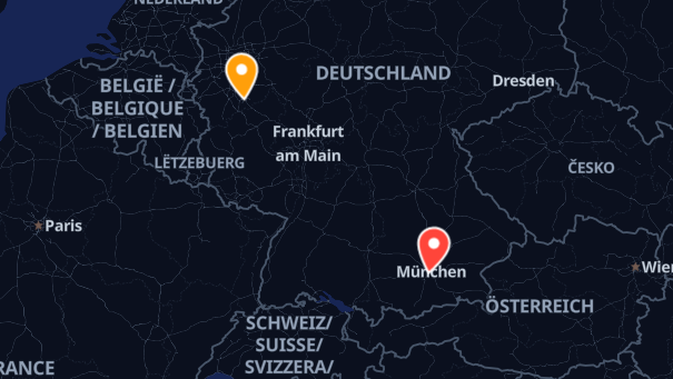 Map of company locations