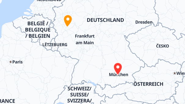 Map of company locations