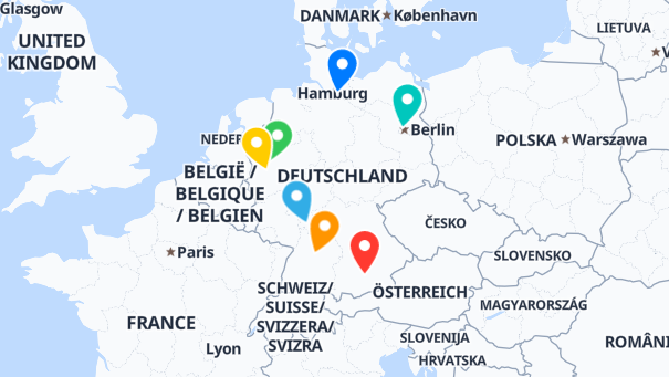 Map of company locations
