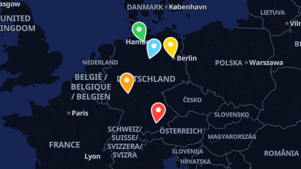 Map of company locations
