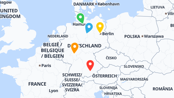 Map of company locations