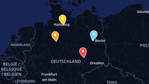 Map of company locations