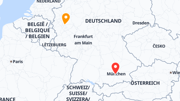 Map of company locations