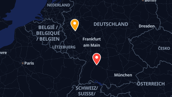 Map of company locations