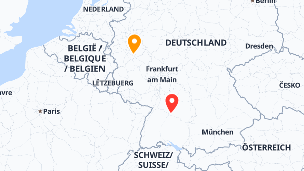 Map of company locations