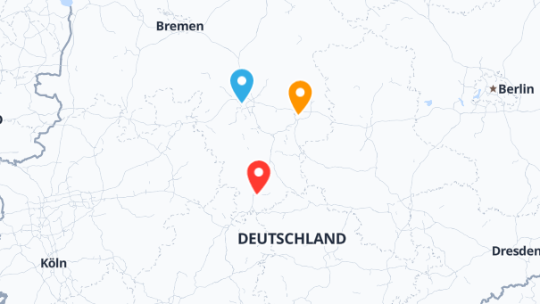 Map of company locations