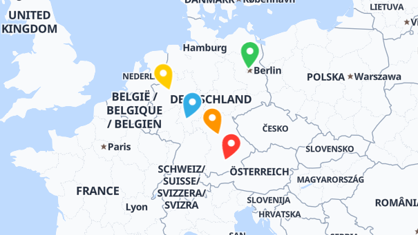 Map of company locations