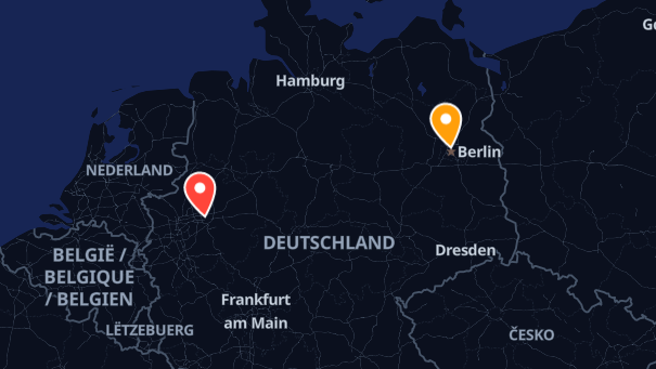Map of company locations