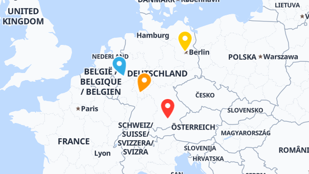 Map of company locations
