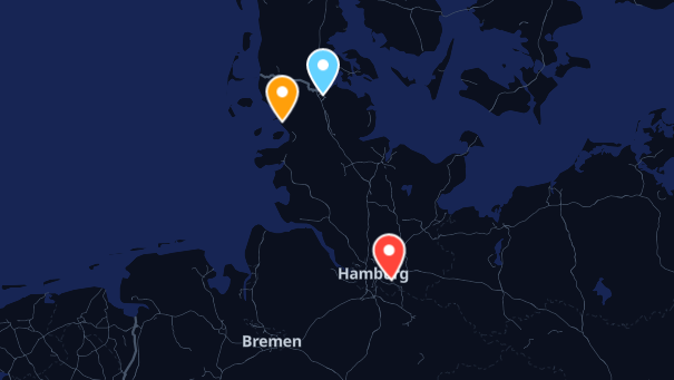 Map of company locations