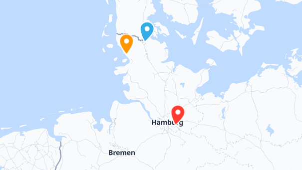 Map of company locations