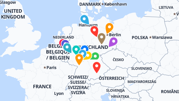 Map of company locations