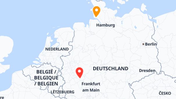 Map of company locations