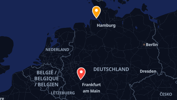 Map of company locations