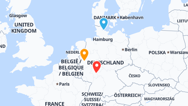 Map of company locations