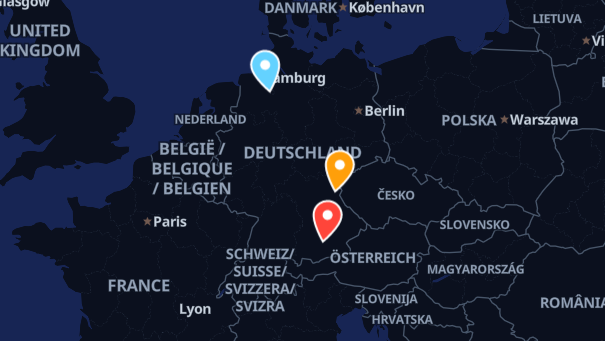 Map of company locations