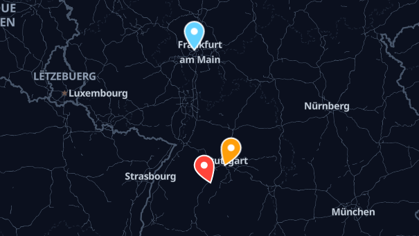 Map of company locations