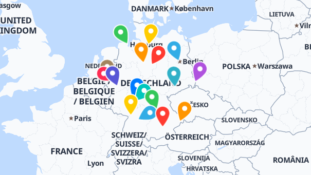 Map of company locations