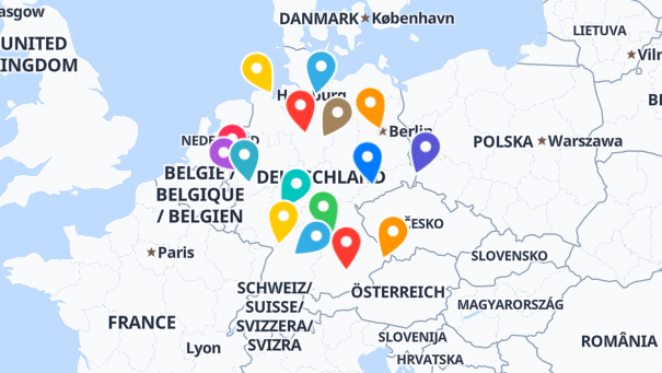 Map of company locations