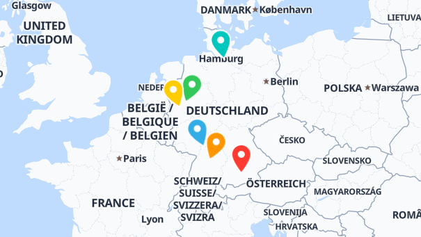 Map of company locations