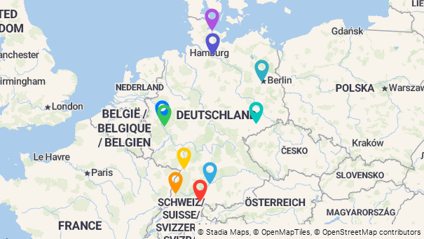 Map of company locations