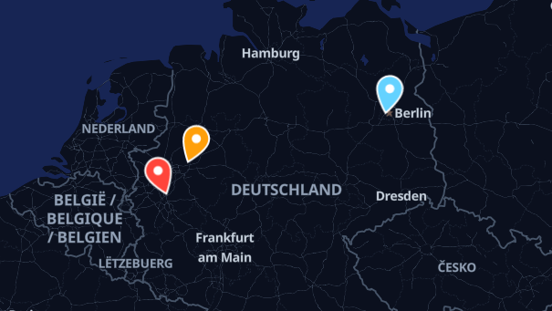 Map of company locations
