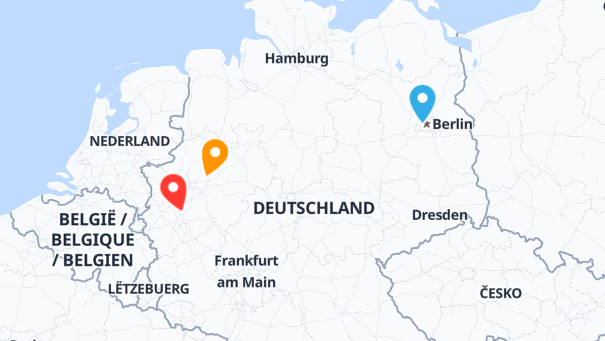 Map of company locations