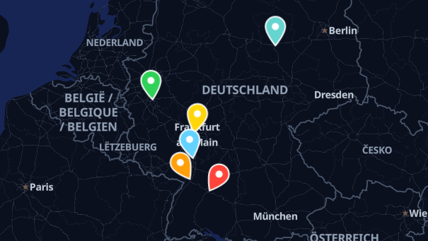 Map of company locations