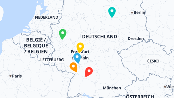 Map of company locations