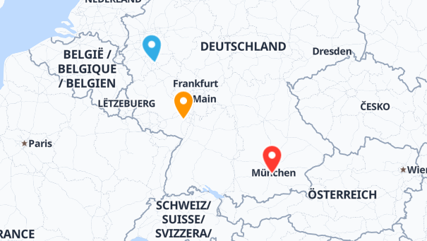 Map of company locations