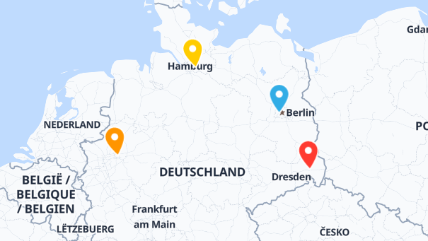 Map of company locations