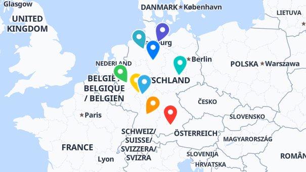 Map of company locations