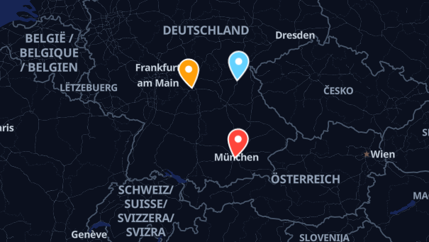 Map of company locations